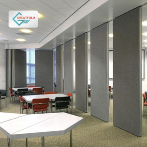 Acoustic fabric sliding partition wall movable partition in office meeting room