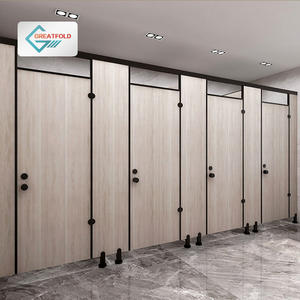 What are the thicknesses of various sheets of commercial toilet partitions?
