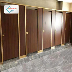 the suitable wood toilet partitions material for public places is compact laminate phenolic board.