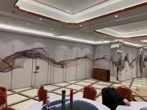 Landscape Painting Sliding Partition Wall