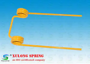 Hot Sales Agriculture Machine Spring 12mm Wire Double Torsion Springs Yellow Powder Coated For Agriculture Machinery