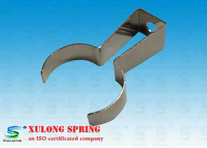 Fexible Automotive Custom Flat Springs / Flat Metal Spring Clips Nickel Coated - Xulong 