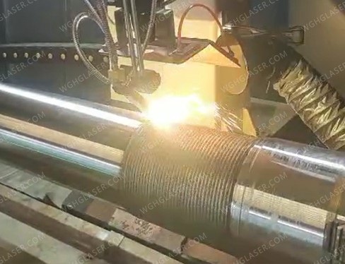 High thickness laser cladding for hydraulic cylinders