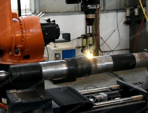 Laser cladding of drilling rods