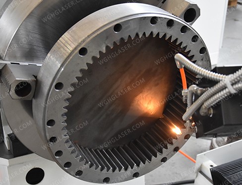 Laser quenching of gear ring
