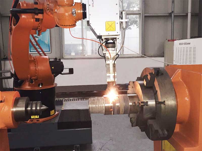 Laser cladding for drill collar