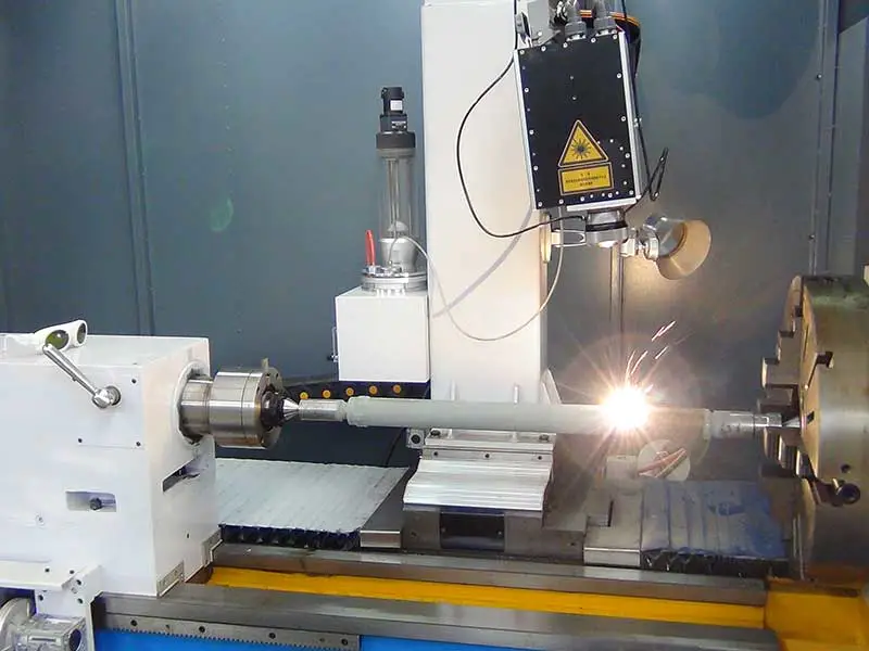 Laser alloying for piston rod