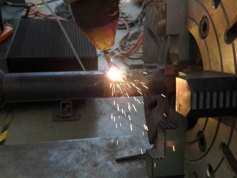 Laser cladding for gate valve stem