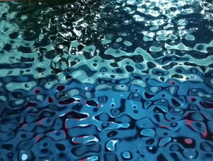 customized Blue Water Ripple pattern Stainless Steel Plate factory