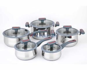 10-piece Pan And Pot Set With Silicone Glass Lid