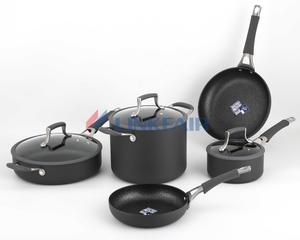 8-Piece Hard Anodized Cookware Set With Cast Silicon Handle