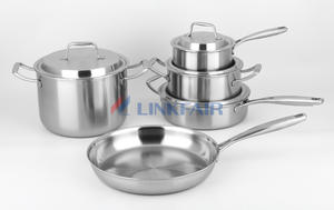 9-Piece Tri-Ply Stainless Steel Set