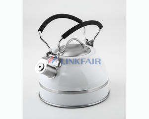 Stainless Steel Tea Kettle, 2.2L, Creamy-white color