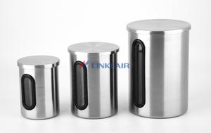 6-Piece Stainless Steel Canister Set