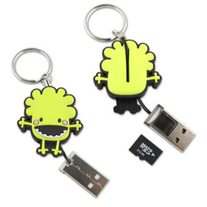 Leitor de cartão de memória USB RFID SD SIM Soft PVC com logotipo personalizado personalizado