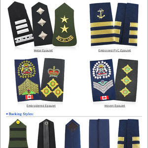 Custom Navy Air Force Shoulder Boards Insigne Broderie Insigne de grade militaire Insigne
