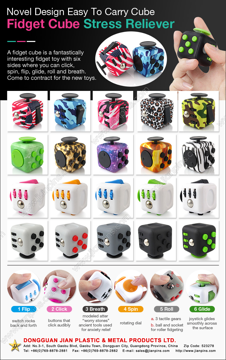 China manufacturer Jian suppliers fidget cube with high quality and low price