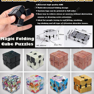 Cubo de Fidget Infinito Aliviador de Estresse, Quebra-Cabeça cubo dobrável mágico
