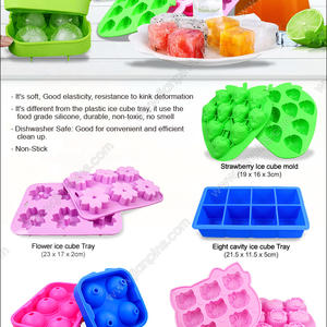 Novas bandejas de cubos de gelo de silicone