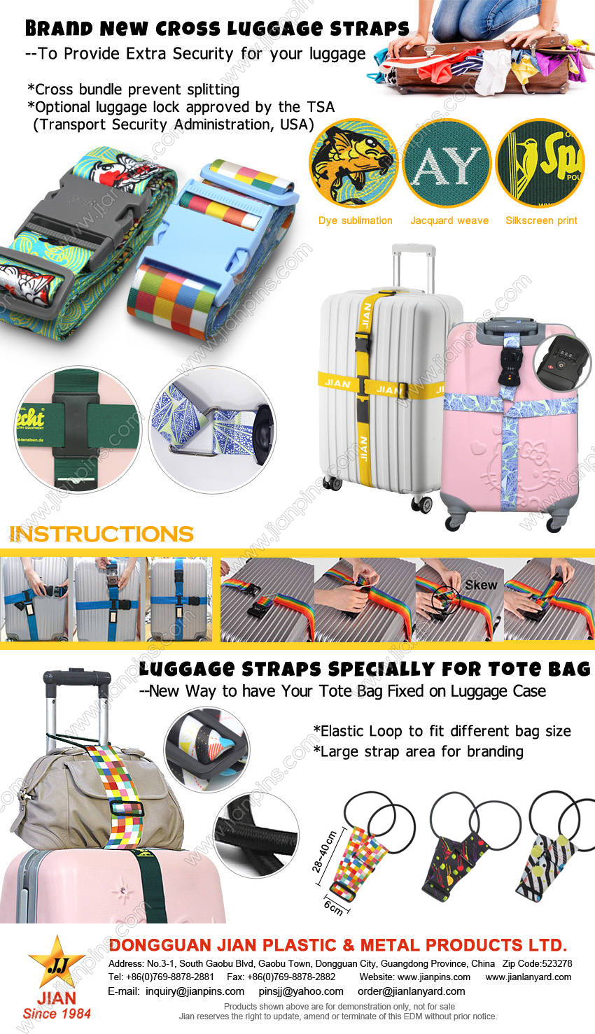 Helt nye Cross Luggage Straps gir ekstra sikkerhet for bagasjen din
