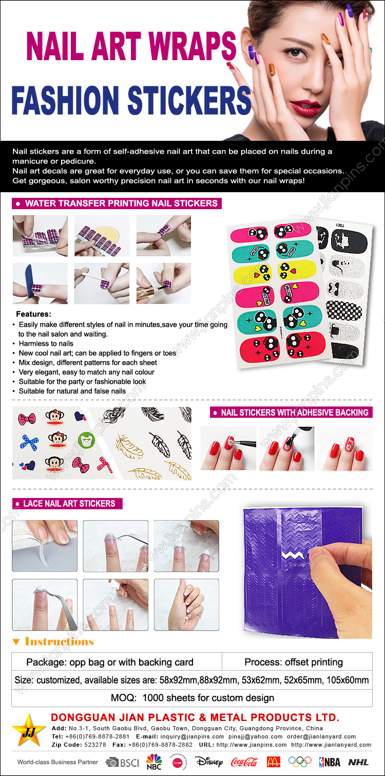 self-adhesive Nail Art Wraps Fashion Nail Stickers art decals
