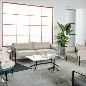  Leather fabric office sofa set