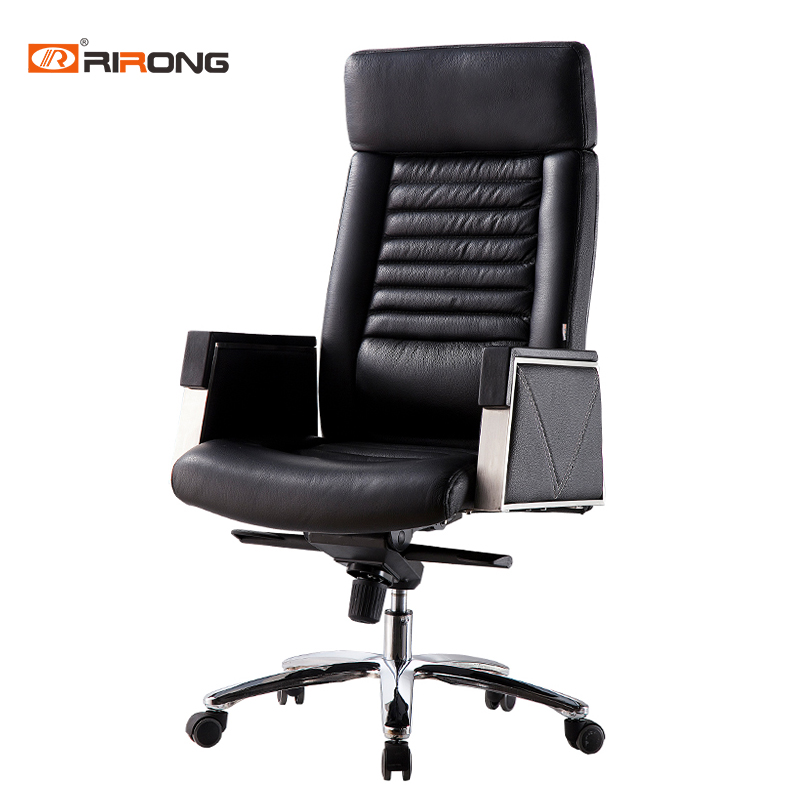 Office Chair Ergonomic Executive Office Chair Leather Swivel Chairs with Armrest