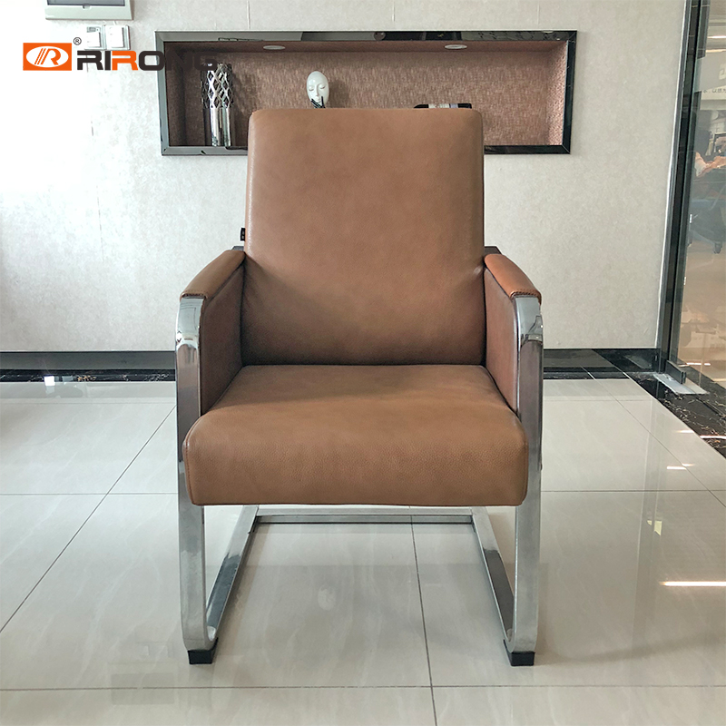 Brown Leather Office Visitior Conference Meeting Room Chair