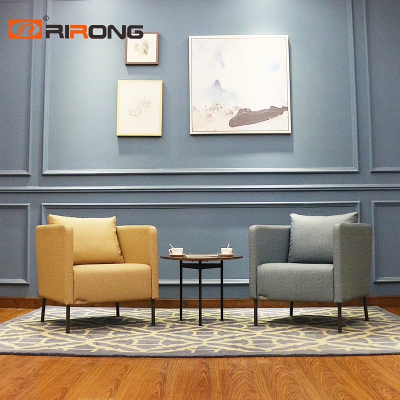 Fabric Leisure Modern Office Home Blue Sofa Chair