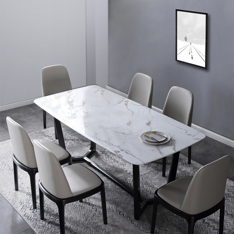  Carrara White marble dining table
