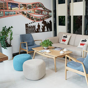 Modern colorful fabric sofa stool