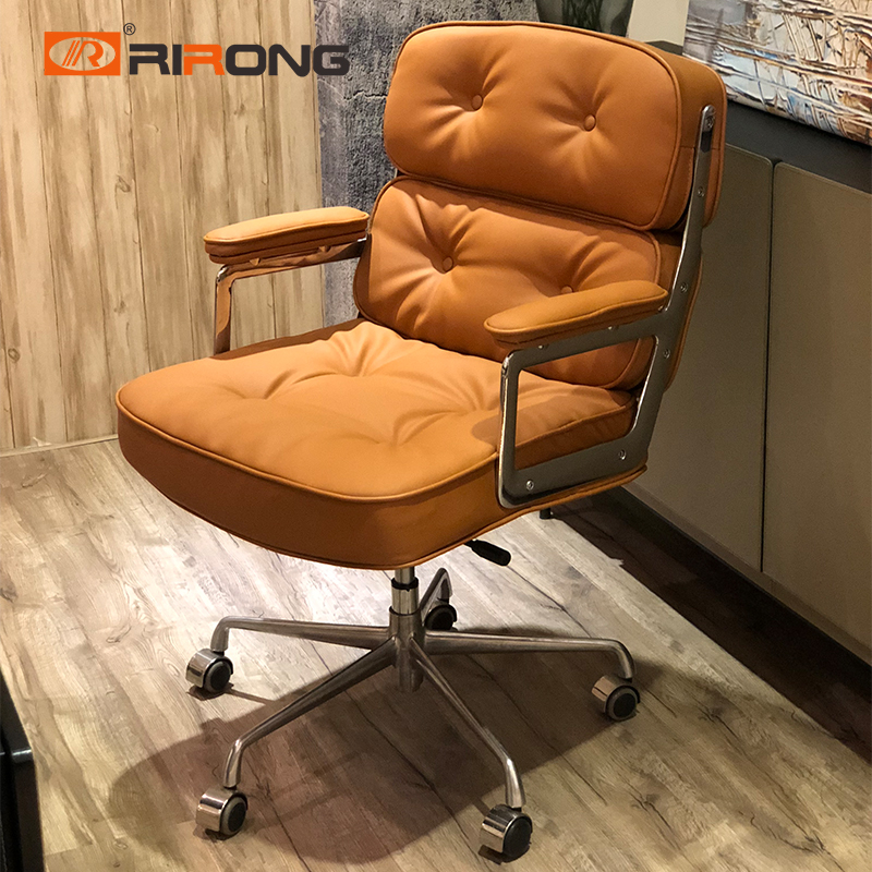 Orange Modern Leather Computer chair 