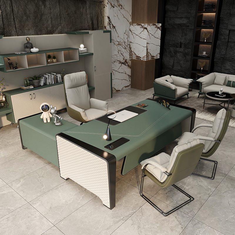 Italian light luxury boss table president table modern minimalist office desk