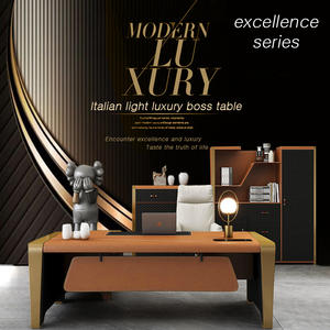 Italian light luxury boss table president table modern minimalist office desk