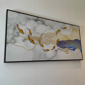 Light luxury nine fish picture living room decoration hanging picture