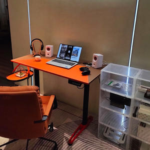 Leather Smart Electric Lift Table Desktop Computer Desk Standing Desk
