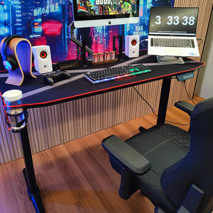 Electric Gaming Desk Standing Desk Computer PC Gaming Table With Full Mouse Pad