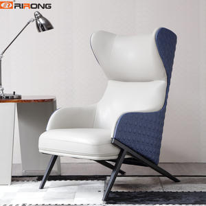PU Leather Accent Chair with Arms for Living Room Modern Single Sofa Armchair