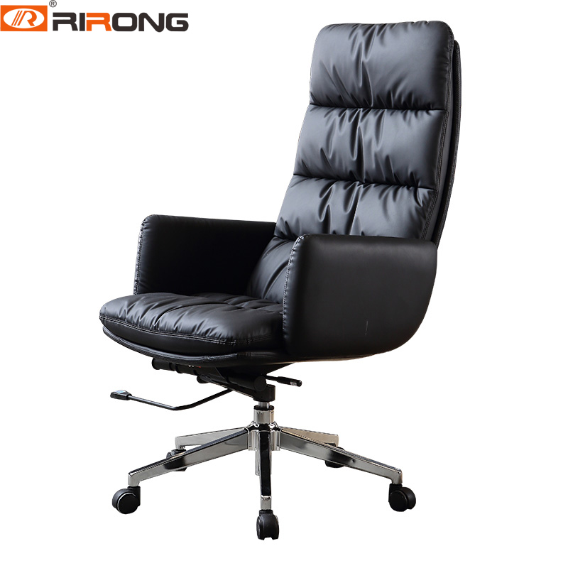 Executive Office Chair Ergonomic Leather Home Office Desk Chair with Arms Wheels