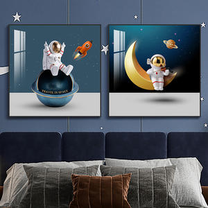 Astronaut Children's Room Decoration Painting Boys Girls Astronaut Bedroom hanging picture
