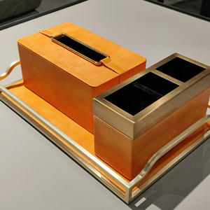 Creative tissue box high-end light luxury modern home Leather Tissue Box