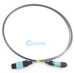 MPO Ribbon Cable: MPO To MPO Fiber Optic PatchCord, 10G OM3 Multimode, 12 Fibers Bare Ribbon