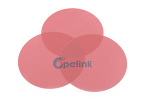 Fiber Optic Polishing Paper: 3um Diamond Fiber Optic Polishing Film, 5"(127mm) Disc, Red