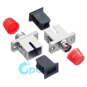 FC/UPC To SC/UPC Hybrid Fiber Optic Adapter, Metal Housing, Singlemode Simplex Hybrid Matching Adapter, Flanged Type