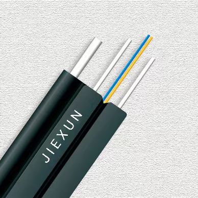 Jiexun produce FTTH 2 cores flat drop cable 