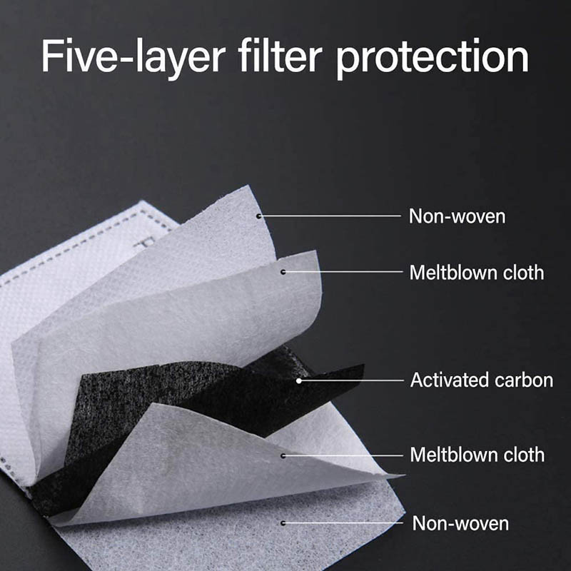 activated carbon filter mask filter pm2.5 filter for cloth mask scarf mask 