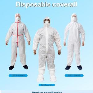 disposable coverall protective suits PP SMS nonwoven fabric cover all suits 
