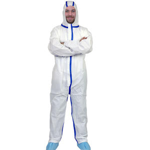 type 5 type 6 microporous laminate film coverall with blue tapes