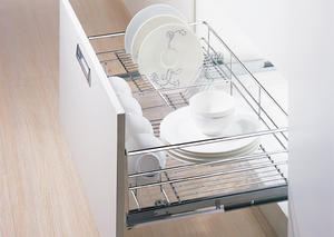 Cabinet pull out baskets with soft-closing for kitchen