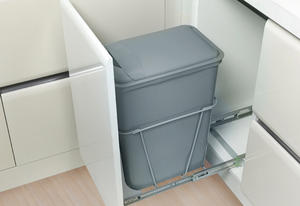 Pull out waste bin CLG012A/B-35L | plastic dustbin manufacturer